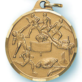 Track and Field Male Medal Diamond Cut (1¼)