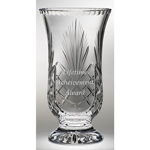 10 Inch Crystal Footed Vase