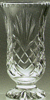 8 Inch Crystal Footed Vase