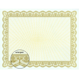 Gold Blank Certificate