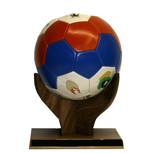 Wooden Soccer Ball Holder by Athletic Awards