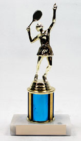 Double Value Tennis Trophy with 2 Color Column