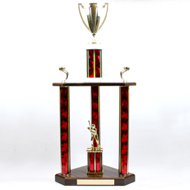 Large One Tier Three Poster Trophy
