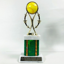 Deluxe Rising Star Trophy With Marble Base