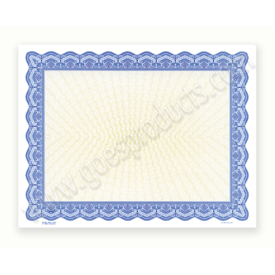 Blue Blank Certificate