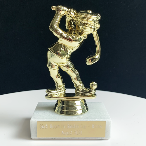 Funny Golfer Trophy with Bent Golf Club by Athletic Awards