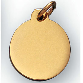 7/8 Small Plain Gold Medal for Engraving