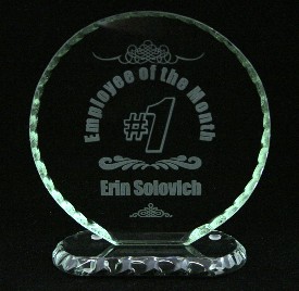 Scallop Edge Glass Award Medium