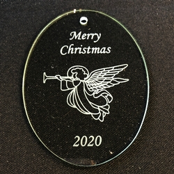 Personalized Oval Glass Ornament