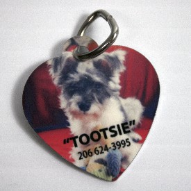 Personalized Heart Pet ID Tag