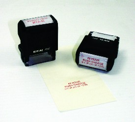 IDEAL Personalized 2 Line Self Inking Rubber Stamp 2.375 by .75 Inch Large