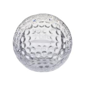 Golf Crystal Glass Paperweight