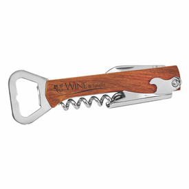 Wood Bottle Opener & Wine Corkscrew