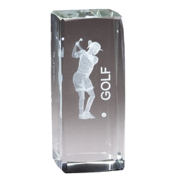 3D Crystal Female Golfer Award