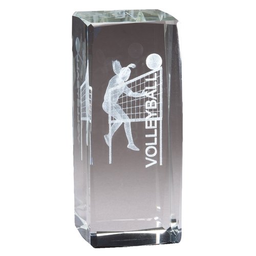 3D Crystal Female Volleyball Player Award