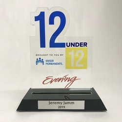 12 Under 12 Custom Acrylic Award