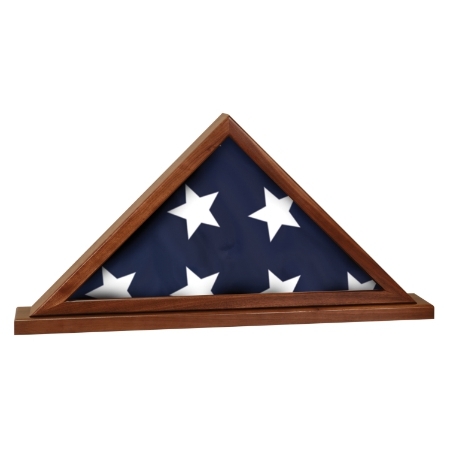 Walnut Flag Display Case with Base