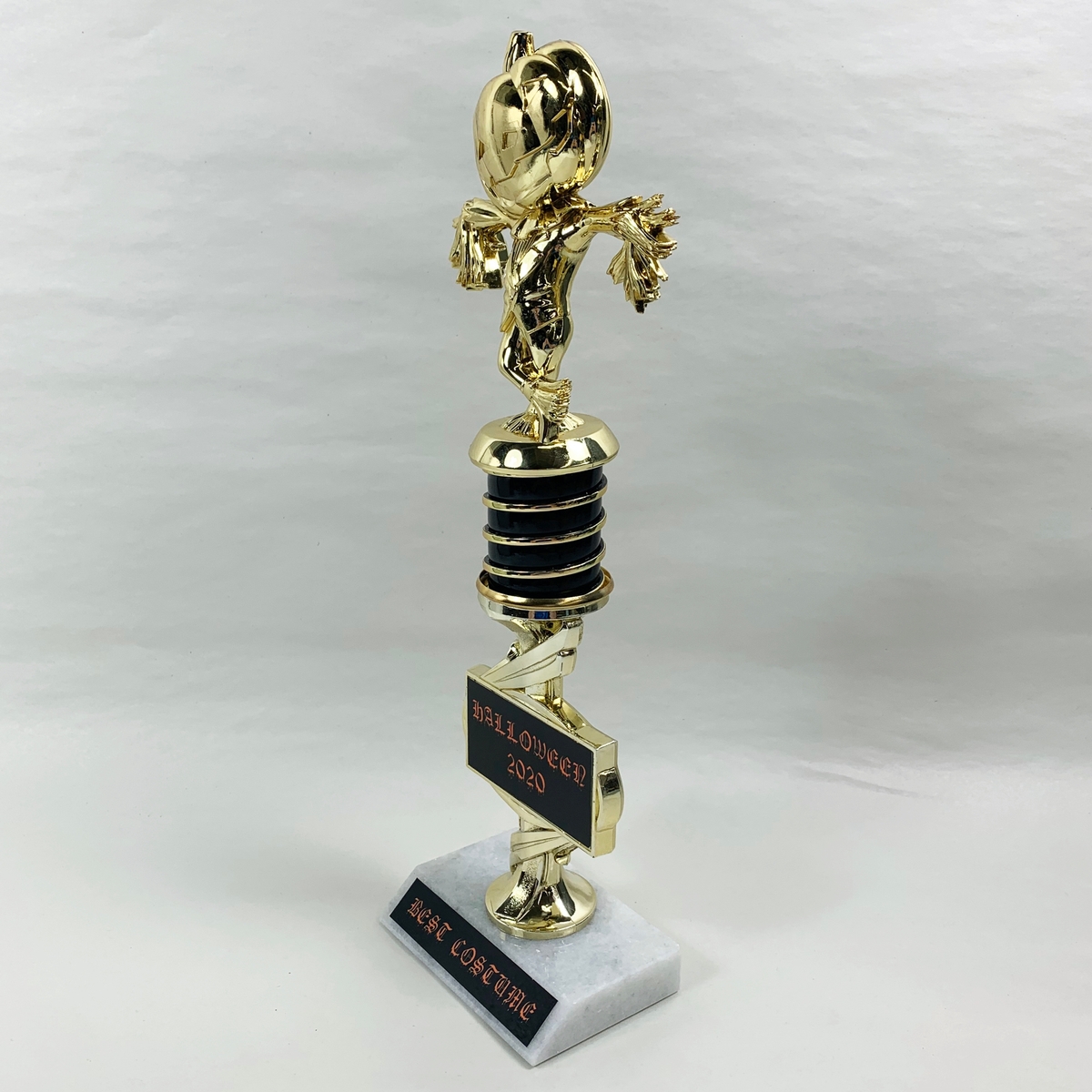 Pumpkin Scarecrow Trophy with Column and Riser by Athletic Awards