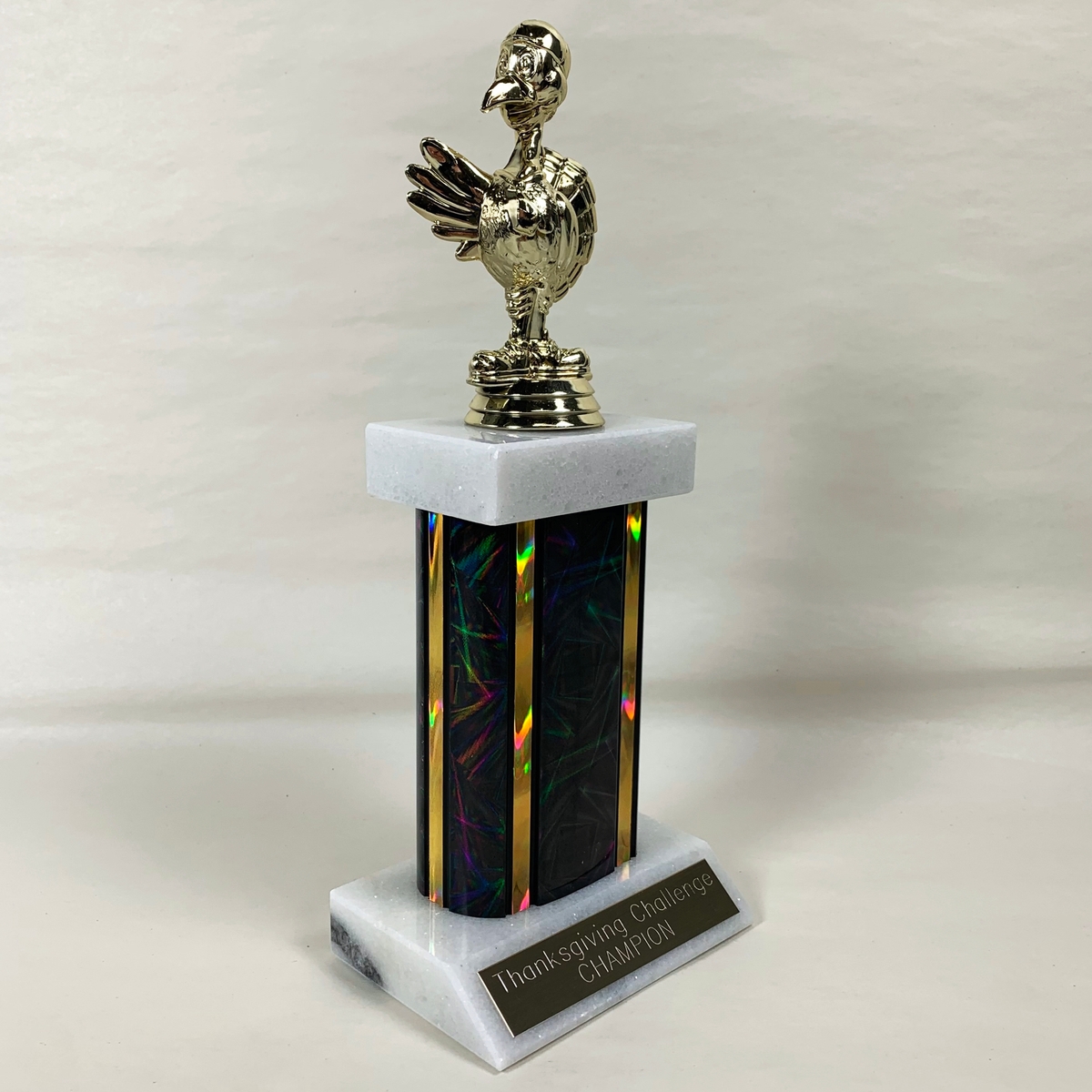 Golden Turkey Trophy with Wide Column by Athletic Awards