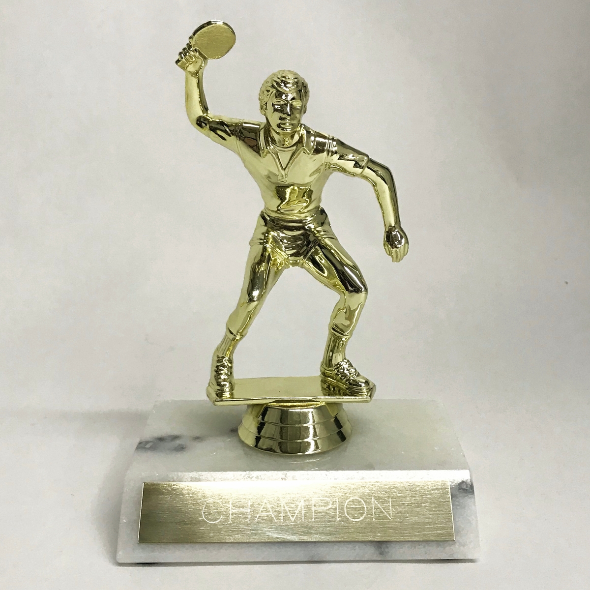 Table Tennis Trophy on Marble Base 3 Sizes Free Engraving up to 30 Letters 