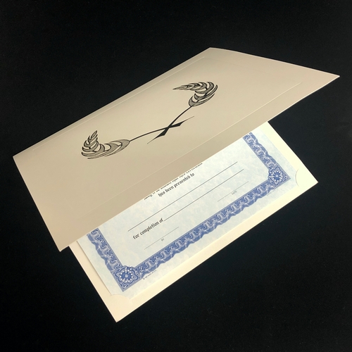 White Certificate Holder
