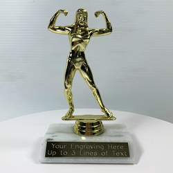 BODYBUILDING TROPHY Male Resin Sculpture Trophy Award FREE Engraving 