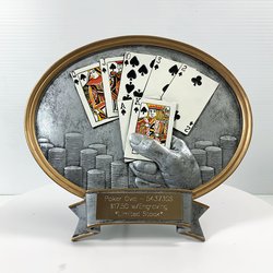 Oval Poker Resin Trophy