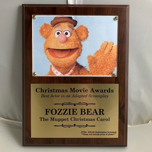 Cherry Finish Routed Plaque with Plexiglass Window