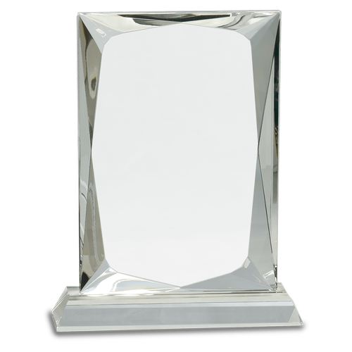 Crystal Rectangle Award on Clear Base