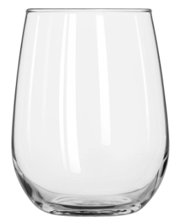 17 oz Stemless White Wine Glass