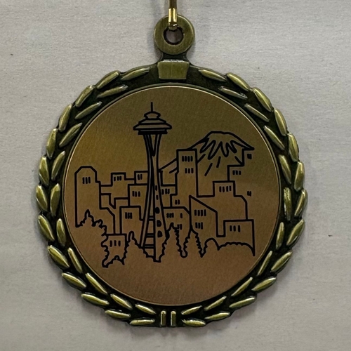 Seattle Skyline Sublimated Medal