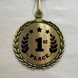 1st, 2nd, 3rd Place Sublimated Medal