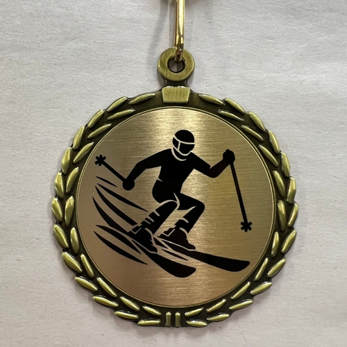 Downhill Ski Sublimated Medal