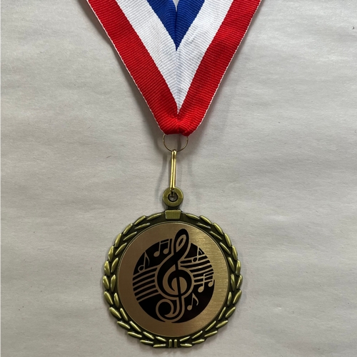 Music Note Sublimated Medal