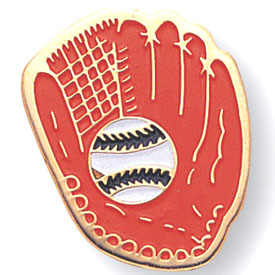 Brown Softball Glove Pin