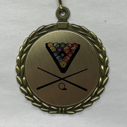 Billiards Sublimated Medal