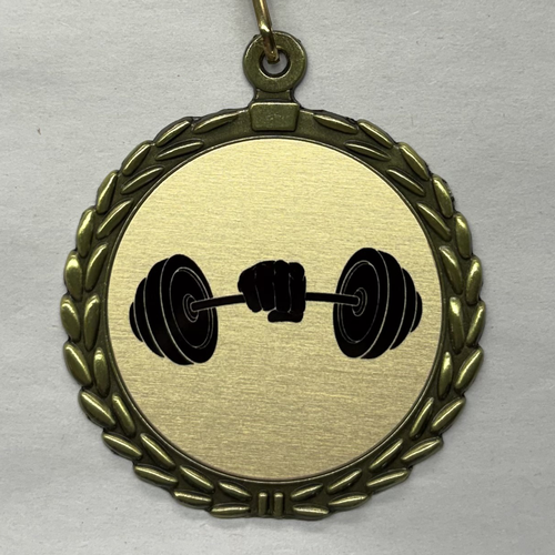 Weightlifting Sublimated Medal