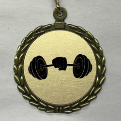 Weightlifting Sublimated Medal
