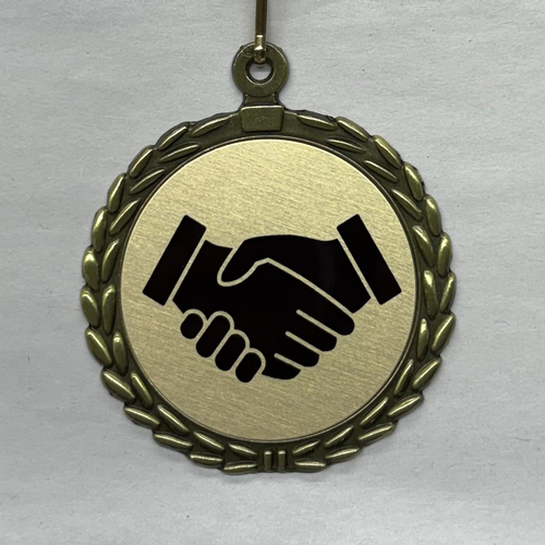 Handshake Sublimated Medal