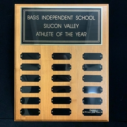 12 x 15 Solid Walnut 18 Plate Perpetual Plaque